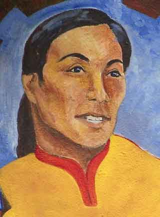 Madame Binh in mural by Susan Greene